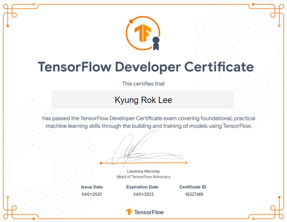 tensorflow certificate
